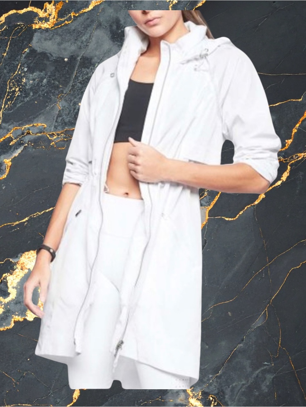 Athleta Rain Drop Trench size XS